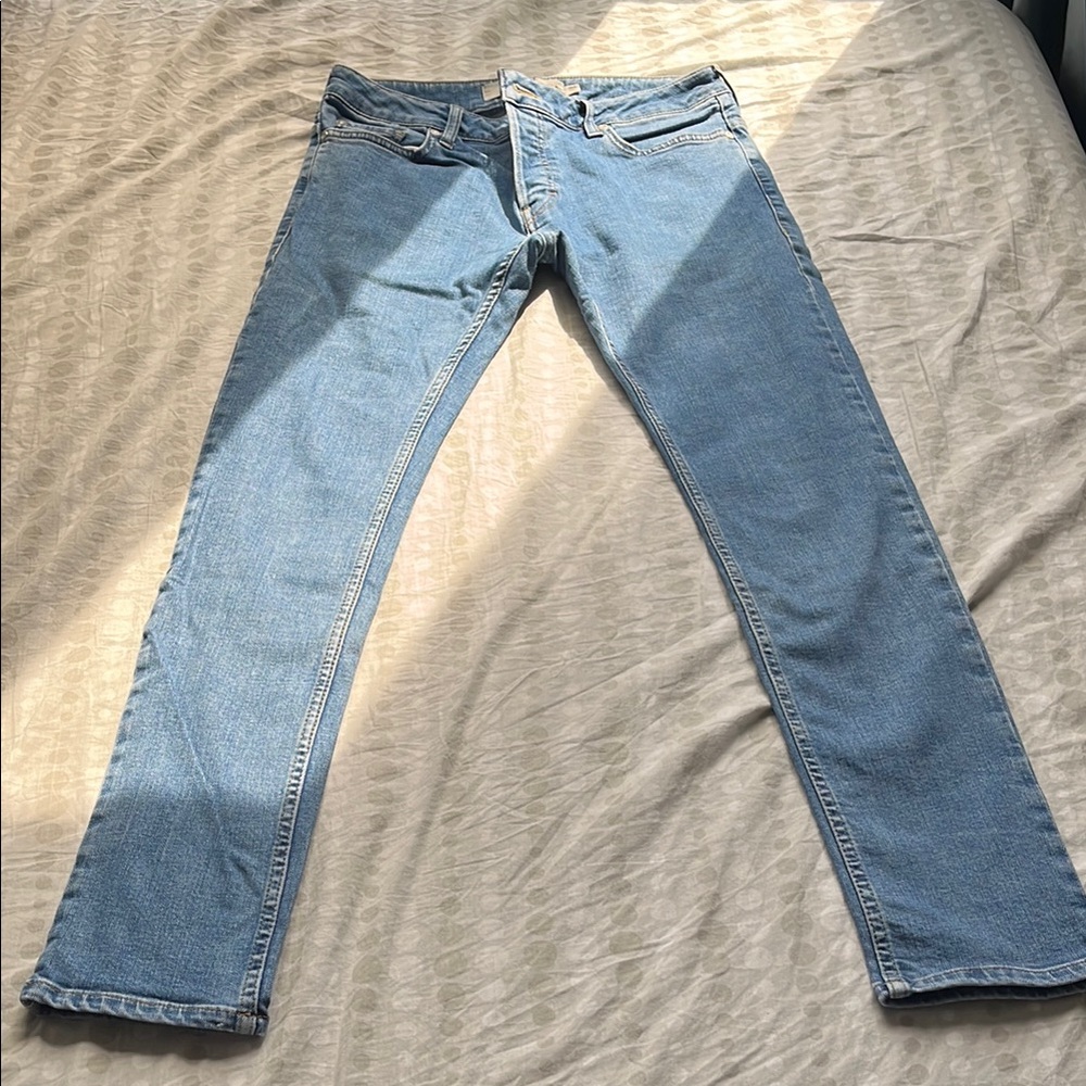 Topman Blue Straight Jeans Classic Style